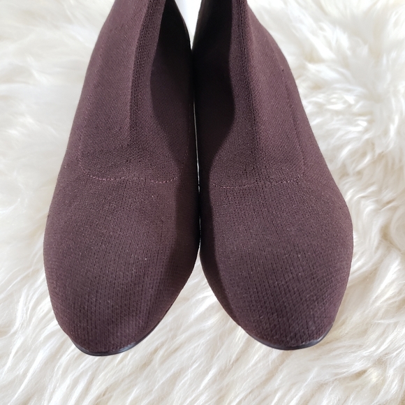 NWOB Mango Sock-style Knitted Heels Ankle Boots Size 6-6.5US / 37EU - Picture 5 of 14